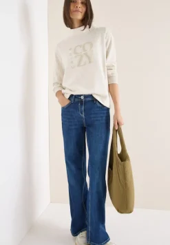 Pullover mit Embroidery oat milk beige melange