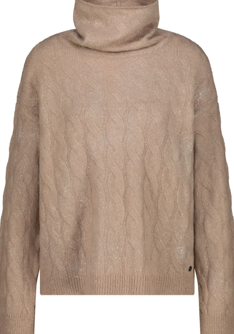 Pullover mit Glitzerdruck milk chocolate