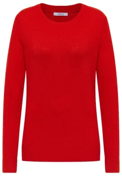 Pullover mit Strickdetail fiery red