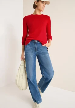 Pullover mit Strickdetail fiery red