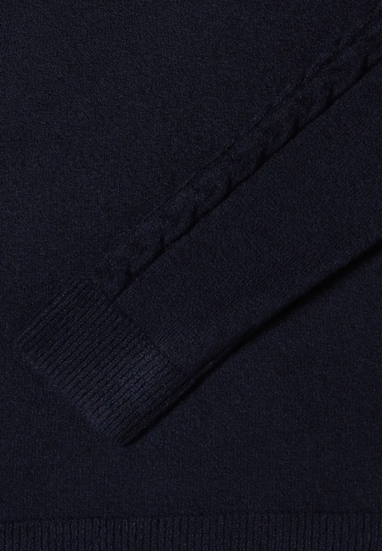 Pullover mit Strickdetail urban dark blue
