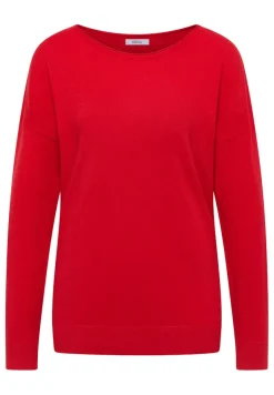 Pullover mit Strukturdetail fiery red