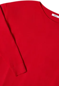Pullover mit Strukturdetail fiery red