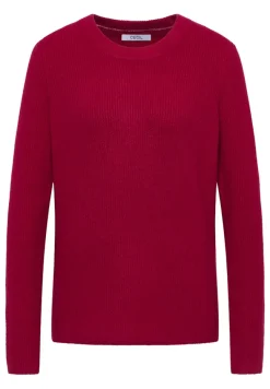 Pullover mit Strukturdetails beaujolais red