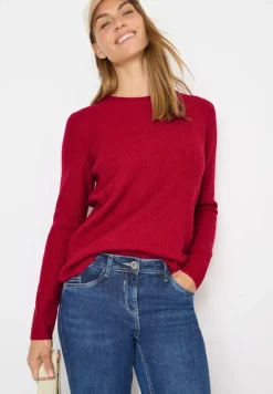 Pullover mit Strukturdetails beaujolais red