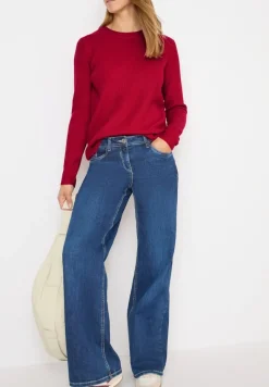Pullover mit Strukturdetails beaujolais red