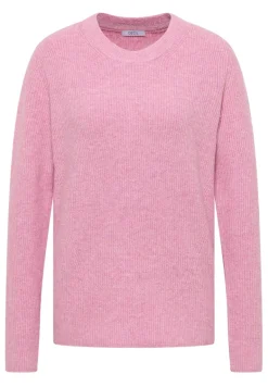 Pullover mit Strukturdetails dark blossom melange