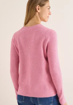 Pullover mit Strukturdetails dark blossom melange