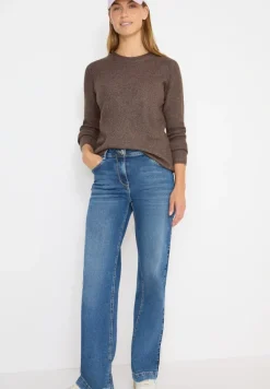Pullover mit Strukturdetails mushroom taupe melange