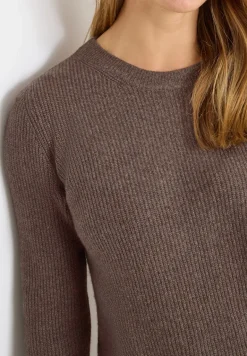 Pullover mit Strukturdetails mushroom taupe melange