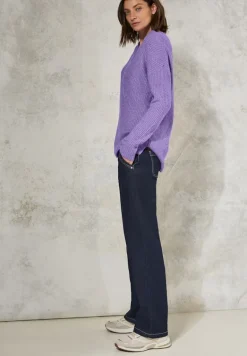 Pullover mit V-Ausschnitt gentle lilac melange