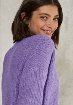 Pullover mit V-Ausschnitt gentle lilac melange