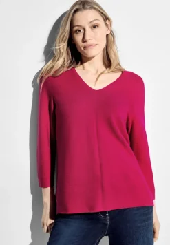 Pullover mit V-Ausschnitt pink sorbet