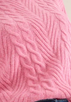 Pullover mit Zopfmuster dark blossom melange