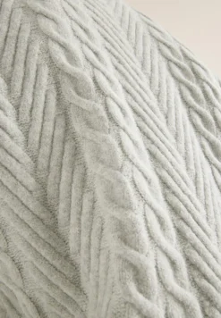 Pullover mit Zopfmuster metal grey melange