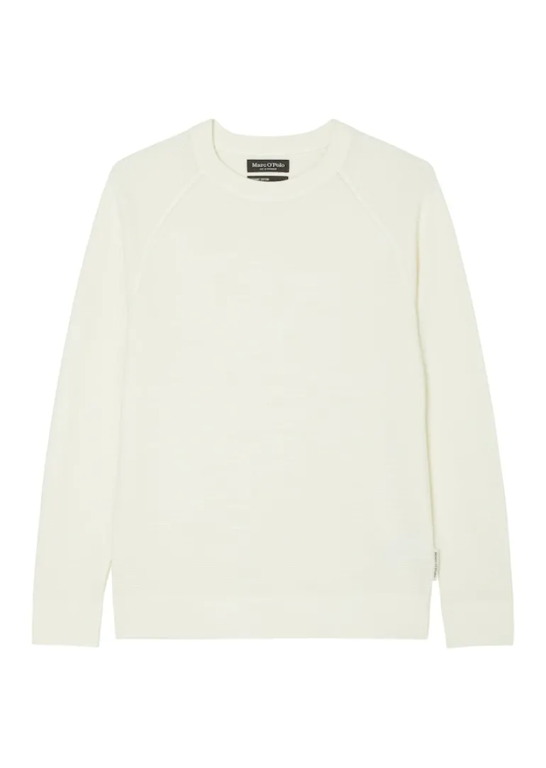 Pullover regular white cotton