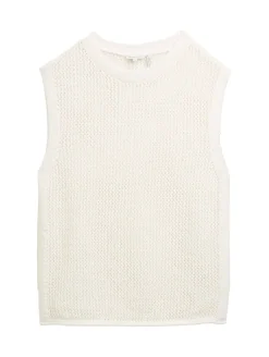 Pullunder mit Lochmuster whisper white