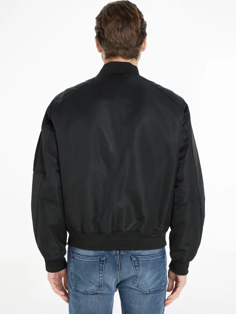 RECYCLED SATEEN HERO BOMBER ck black