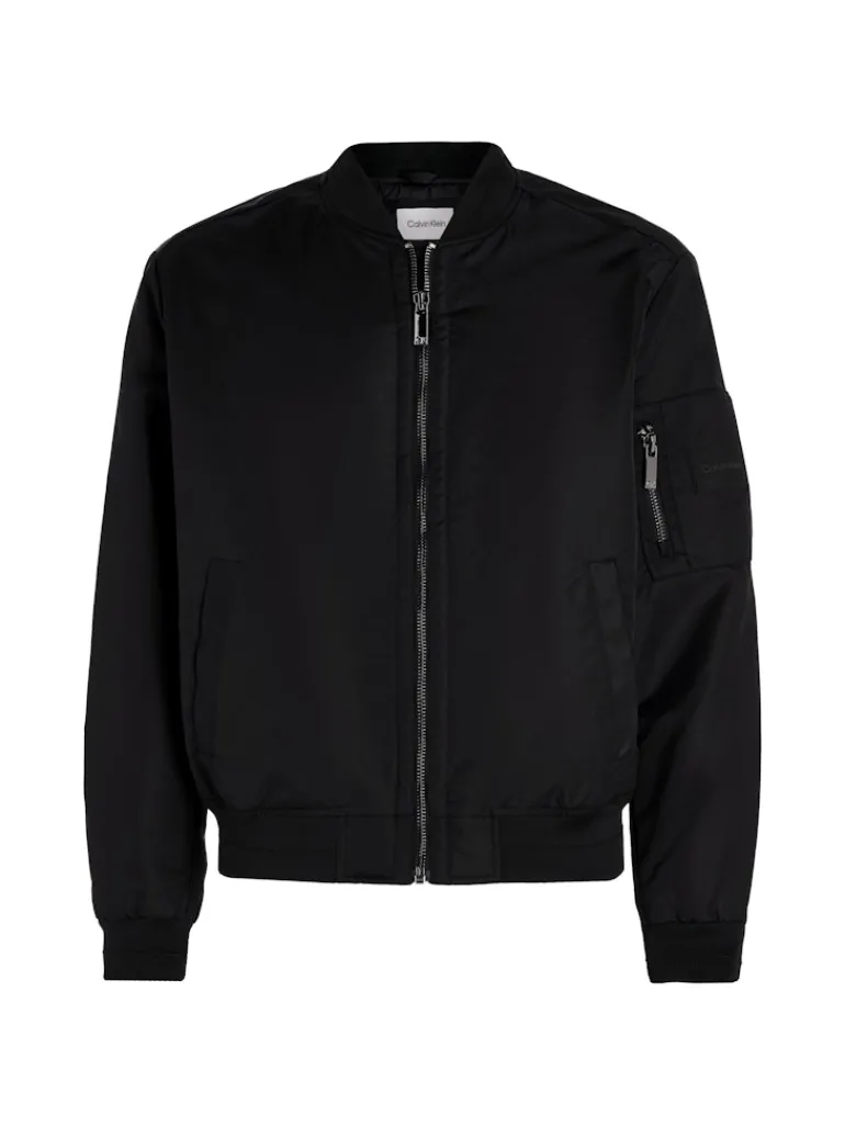 RECYCLED SATEEN HERO BOMBER ck black