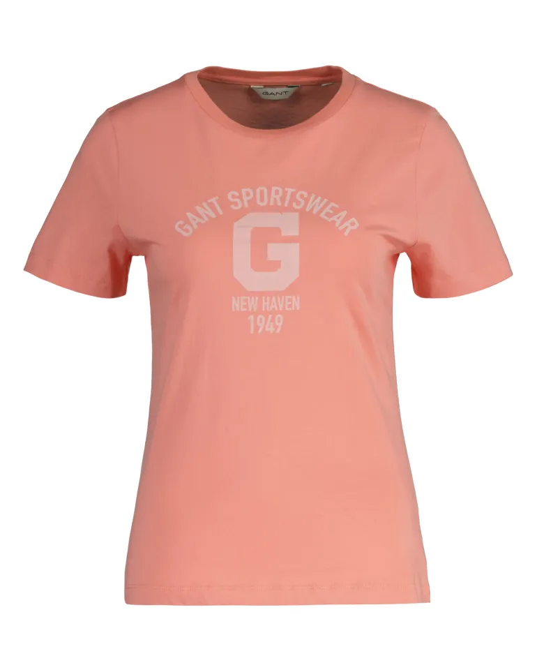 REG LOGO SS T-SHIRT peachy pink