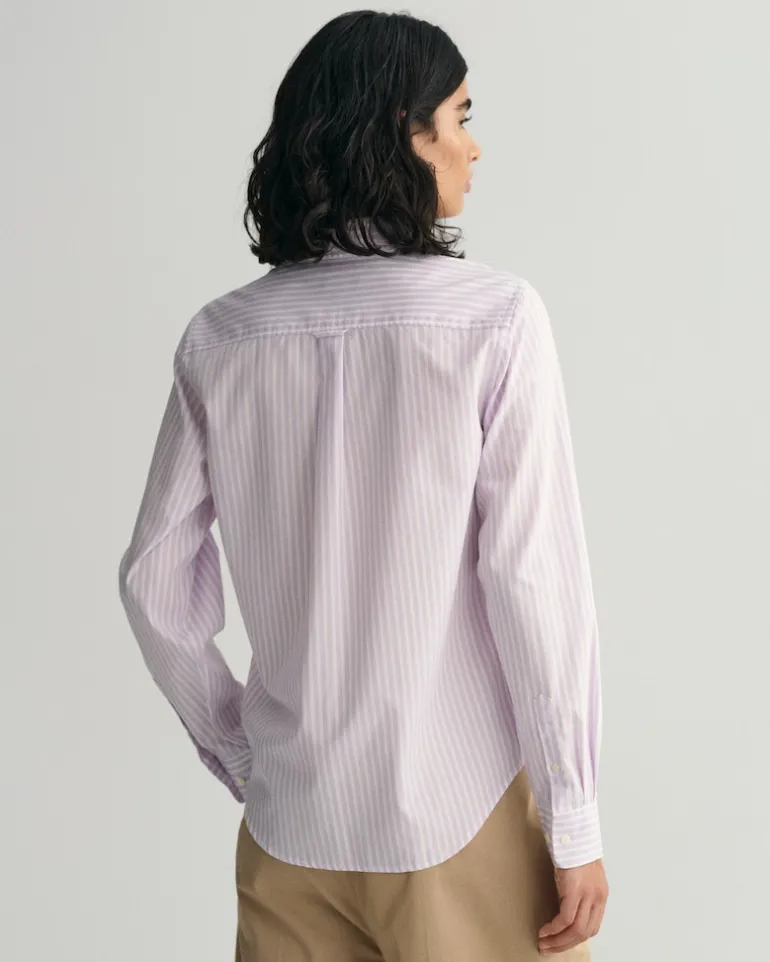Regular Fit Broadcloth Bluse mit Streifen soothing lilac