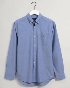 Regular Fit Broadcloth Hemd college blue