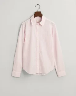 Regular Fit Classic Popeline Hemd mit Streifen light pink