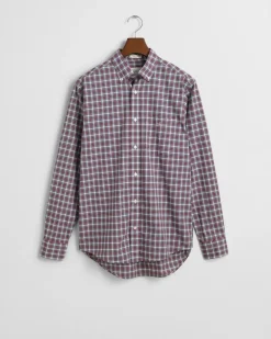 Regular Fit Classic Popeline Hemd mit Tartan-Muster white