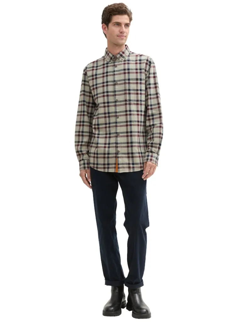 Regular Fit Hemd im Karomuster grass green purple check