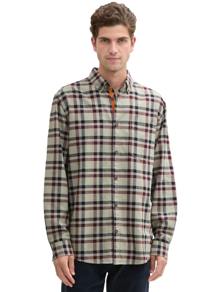 Regular Fit Hemd im Karomuster grass green purple check