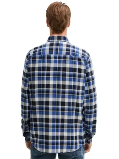 Regular Fit Hemd im Karomuster blue white check
