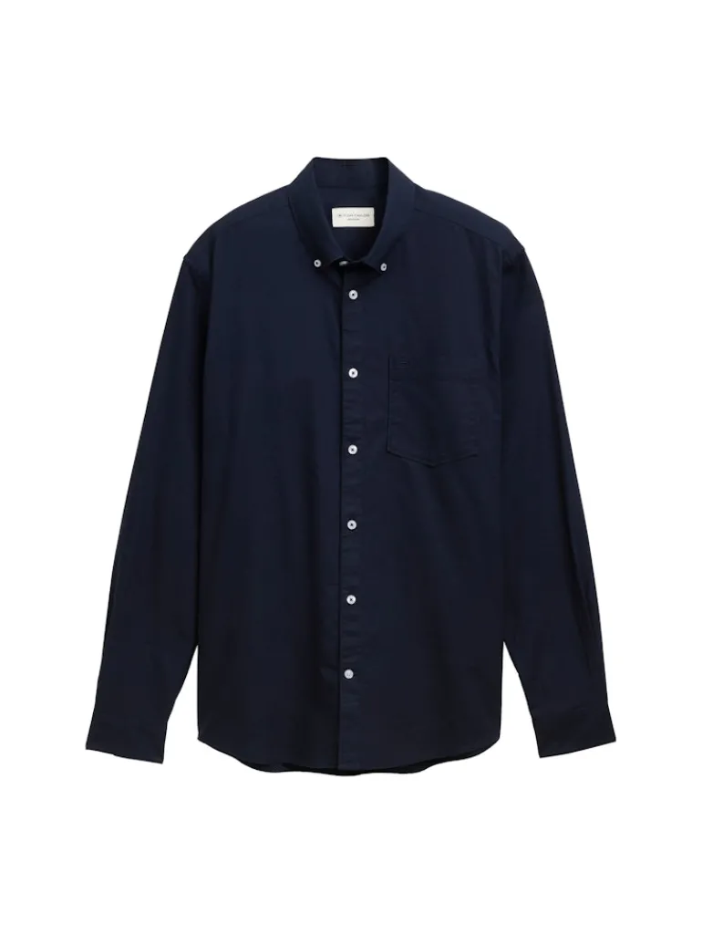 Regular Fit Hemd mit Brusttasche navy