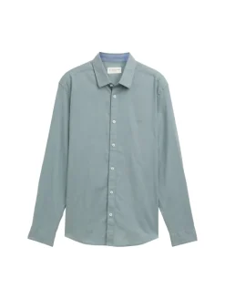 Regular Fit Hemd mit Logo-Stickerei grey mint