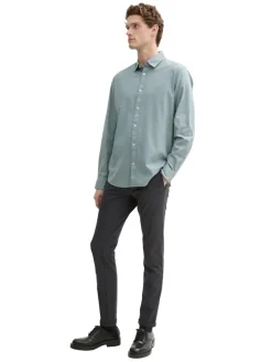 Regular Fit Hemd mit Logo-Stickerei grey mint