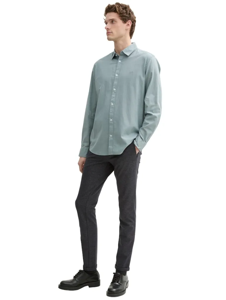 Regular Fit Hemd mit Logo-Stickerei grey mint