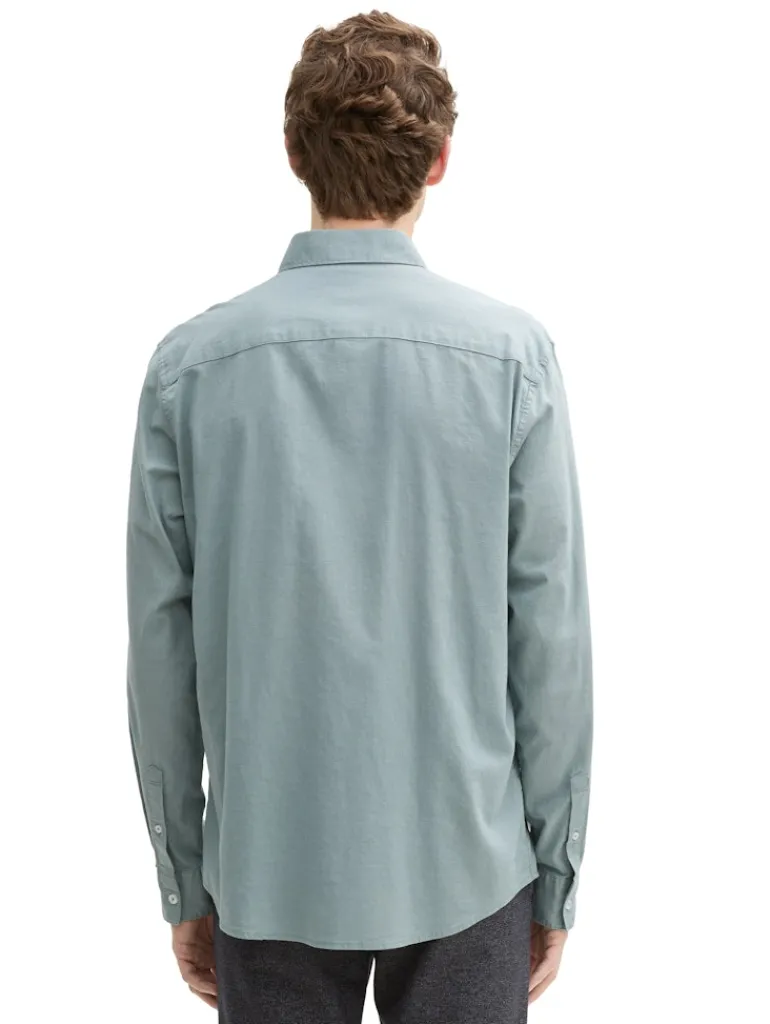 Regular Fit Hemd mit Logo-Stickerei grey mint