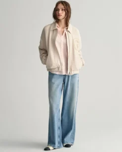 Regular Fit Leinenhemd mit Streifen peachy pink