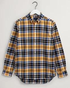 Regular Fit Oxford-Hemd mit Karomuster black