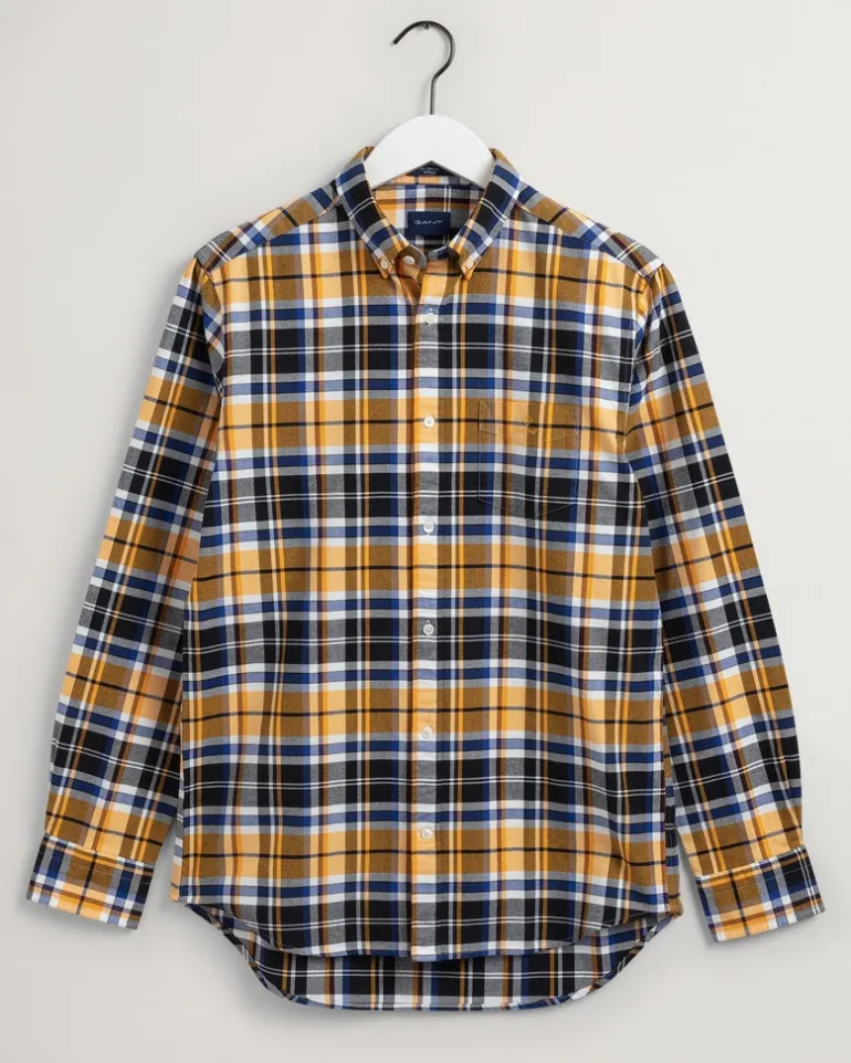 Regular Fit Oxford-Hemd mit Karomuster black