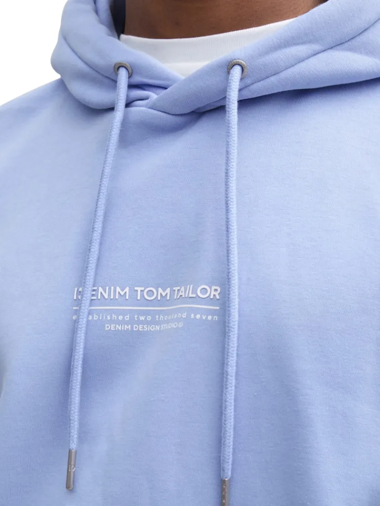 Relaxed Hoodie Sweatshirt mit Logo-Print brunnera blue