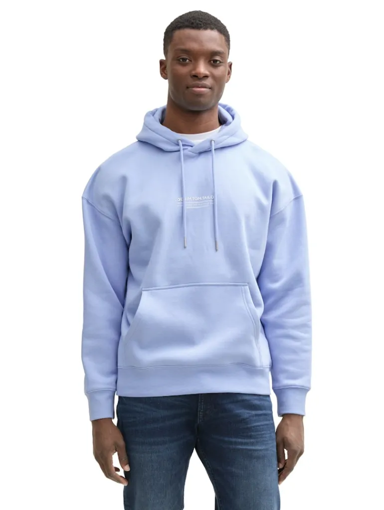 Relaxed Hoodie Sweatshirt mit Logo-Print brunnera blue