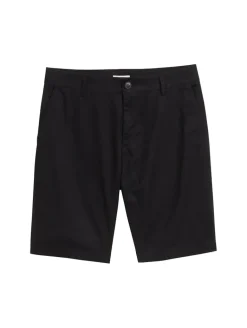 Relaxed Shorts mit Leinenanteil black