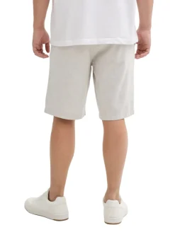 Relaxed Shorts mit Leinenanteil beige abbey stone chambray