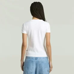 Rib cap sleeve wmn white