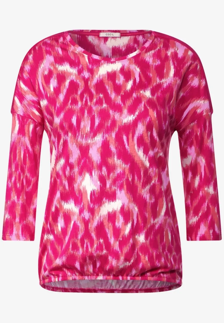 Ripp Schulter Shirt pink sorbet