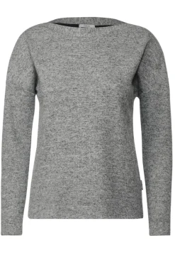 Rippshirt in Melange black melange