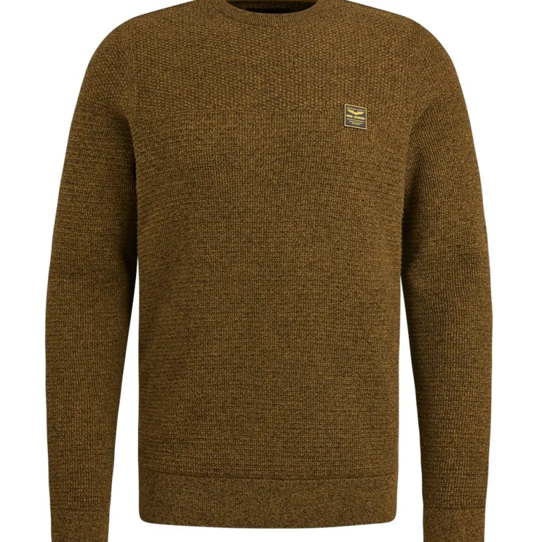 R-neck cotton mouline buckthorne brown