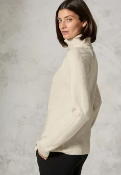 Rollkragenpullover birch white melange