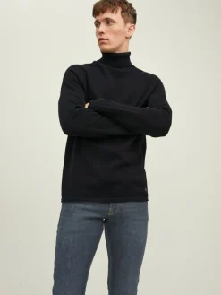 Rollkragenpullover black