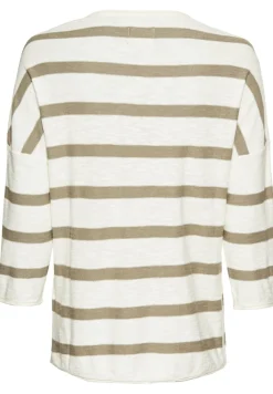 Rundhals Pullover aus Baumwolle dark straw fantasy